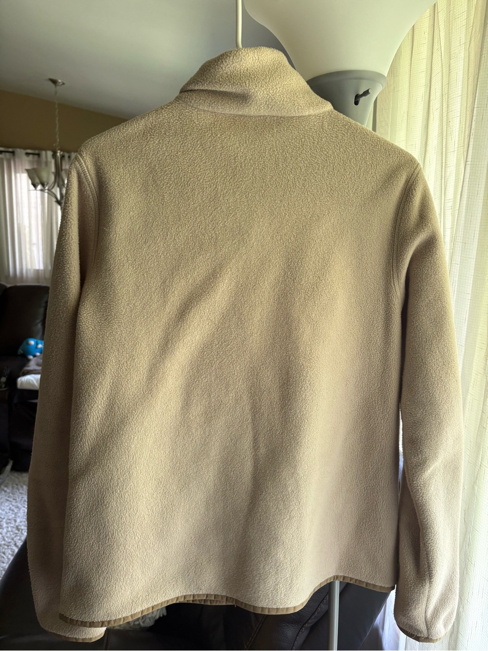 Cotopaxi Beige Fleece Jacket with Blue, Yellow & Pink Stripes - Picture 2 of 2